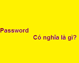 Password tiếng việt có nghĩa là gì?