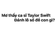 Mơ thấy ca sĩ Taylor Swift đánh lô số đề con gì?
