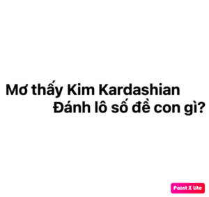 Mơ thấy Kim Kardashian đánh lô số đề con gì?
