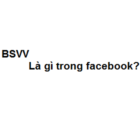 BSVV là gì trong facebook? viết tắt của từ gì?