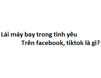 Lái máy bay trong tình yêu trên facebook, tiktok là gì?