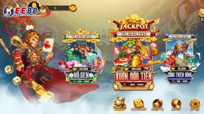 Một số game nổ hũ trên trang chủ EE88