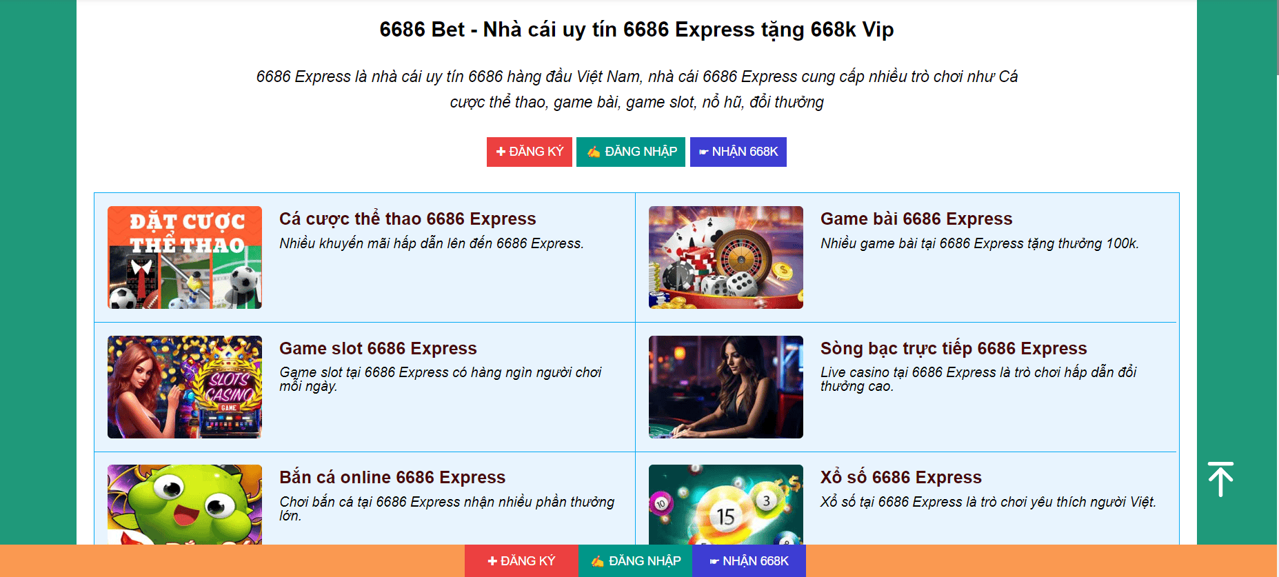 Tham gia cá cược online, lựa chọn ngay nhà cái 6686 Express.