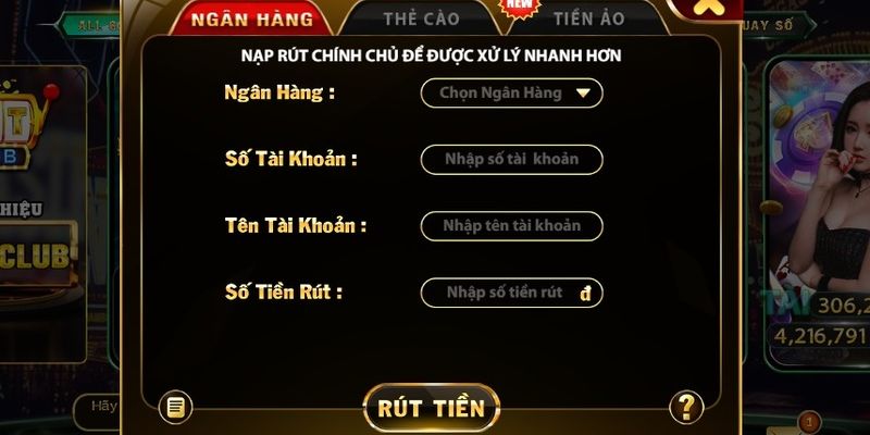 Từng bước rút tiền Hitclub chi tiết cho hội viên