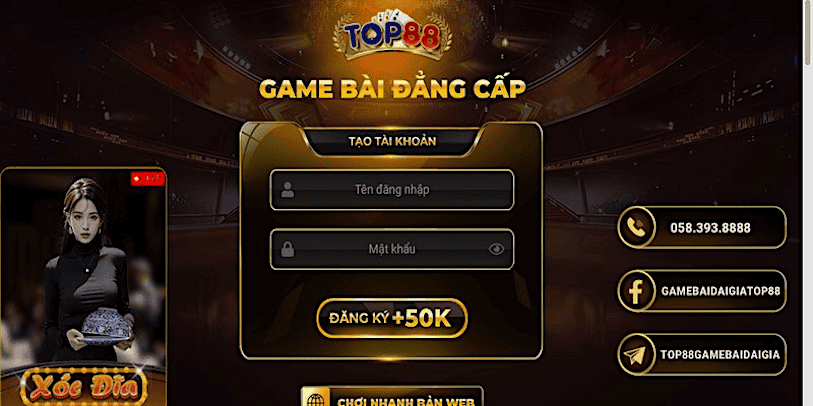 Hướng dẫn về cách tham gia chơi game bài Online Top88