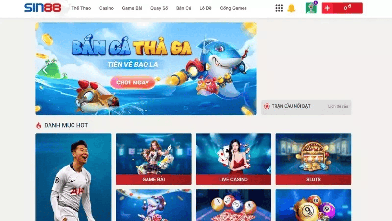 Thông tin tổng quan về game bài Sin88