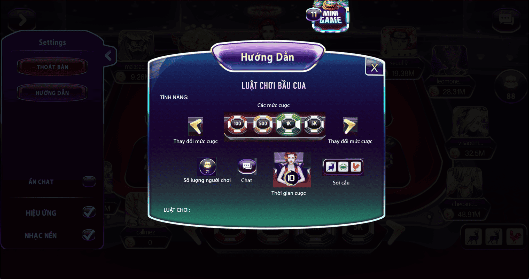 Hướng dẫn chơi bầu cua tôm cá 789 Club