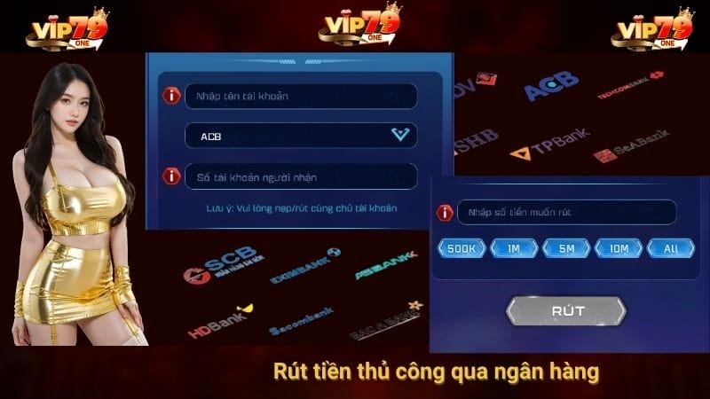 Rút tiền qua ngân hàng Rút tiền qua ngân hàng