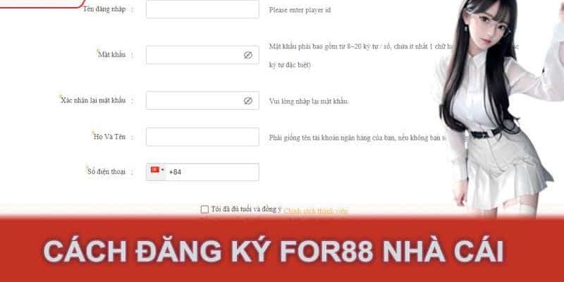 Hướng dẫn đăng ký for88 Hướng dẫn đăng ký for88