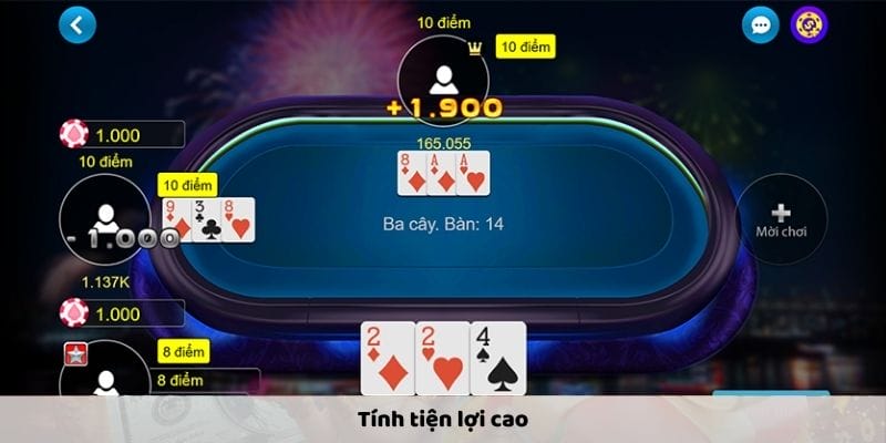 Tính tiện lợi cao Tính tiện lợi cao