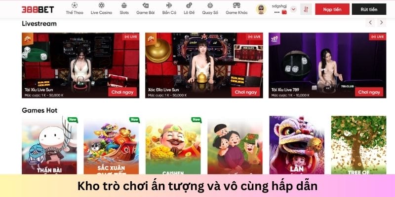 Kho trò chơi đa dạng và vô cùng ấn tượng đang đợi hội viên khám phá Kho trò chơi đa dạng và vô cùng ấn tượng đang đợi hội viên khám phá