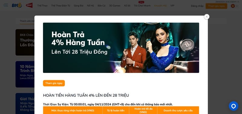 BK8 - Hoàn tiền casino và thể thao cực kỳ ổn định BK8 - Hoàn tiền casino và thể thao cực kỳ ổn định
