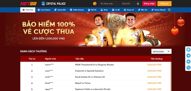 NET88 - Nhà cái hoàn tiền nhanh và phong phú nhất 2025 NET88 - Nhà cái hoàn tiền nhanh và phong phú nhất 2025