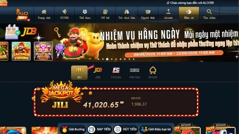 Alo789 là nhà cái yêu thích của nhiều game thủ