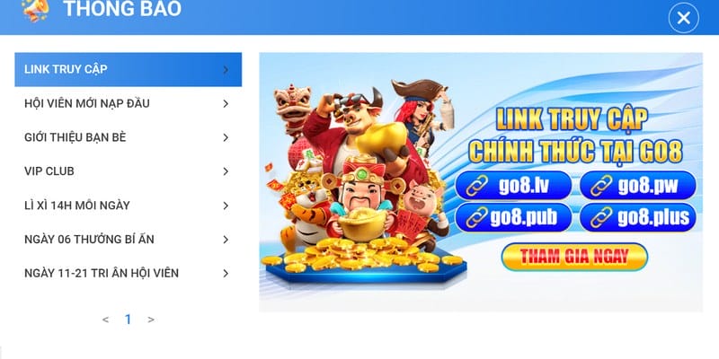 Link vào Go8vina mới nhất không bị chặn