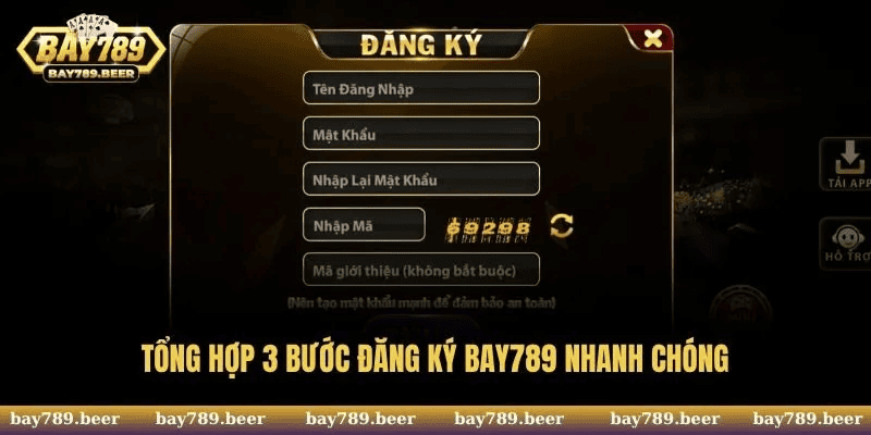 Tổng hợp 3 bước đăng ký BAY789 nhanh chóng Tổng hợp 3 bước đăng ký BAY789 nhanh chóng