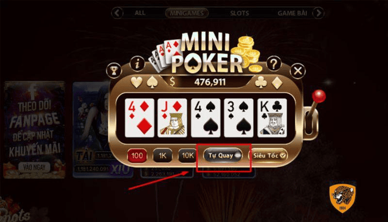 Các cấp độ bài trong Mini Poker