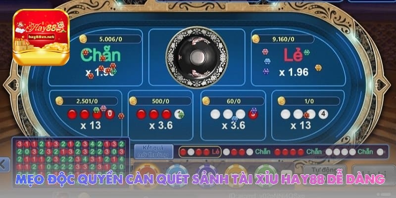 Mẹo độc quyền càn quét sảnh tài xỉu Hay88 dễ dàng