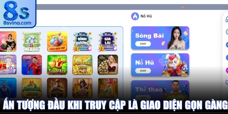 Ấn tượng đầu khi truy cập đó là giao diện gọn gàng