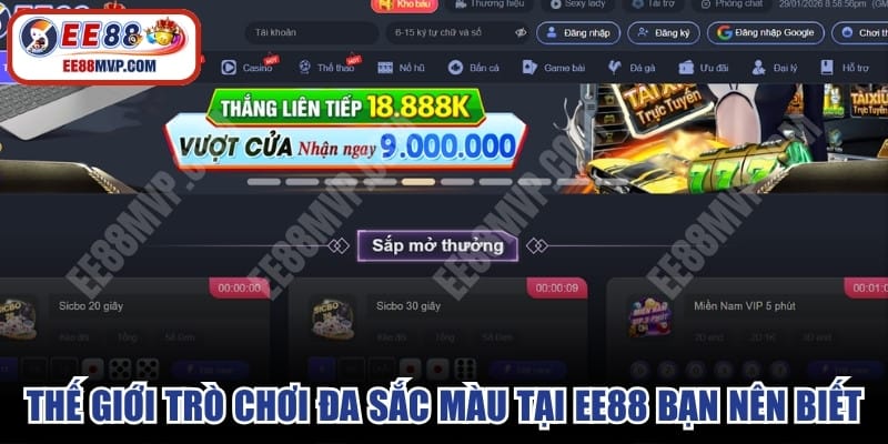 Kho trò chơi của nhà cái EE88 được truy cập tại EE88 MVP