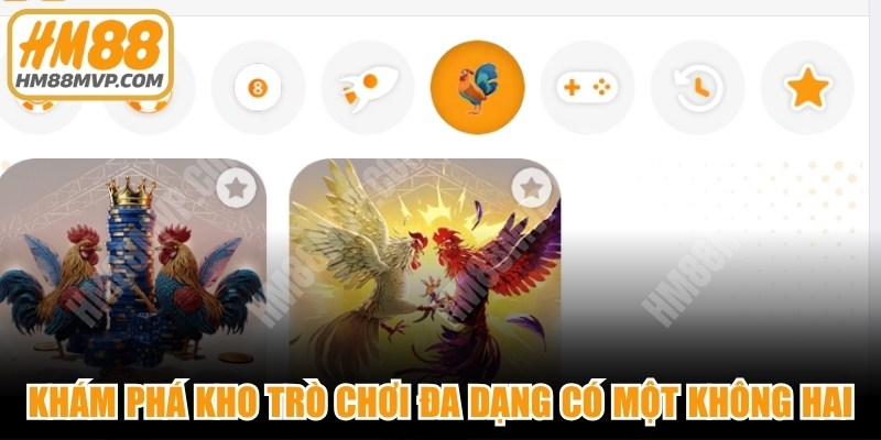 Khám phá kho trò chơi đa dạng có một không hai