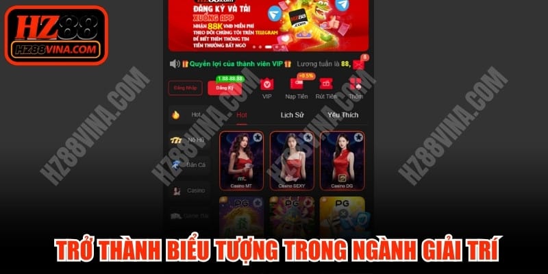 Tầm nhìn của thương hiệu là trở thành biểu tượng trong ngành giải trí