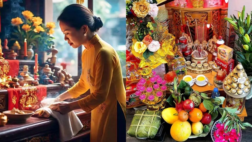Các lễ vật cần chuẩn bị để bao sái bàn thờ Thần Tài