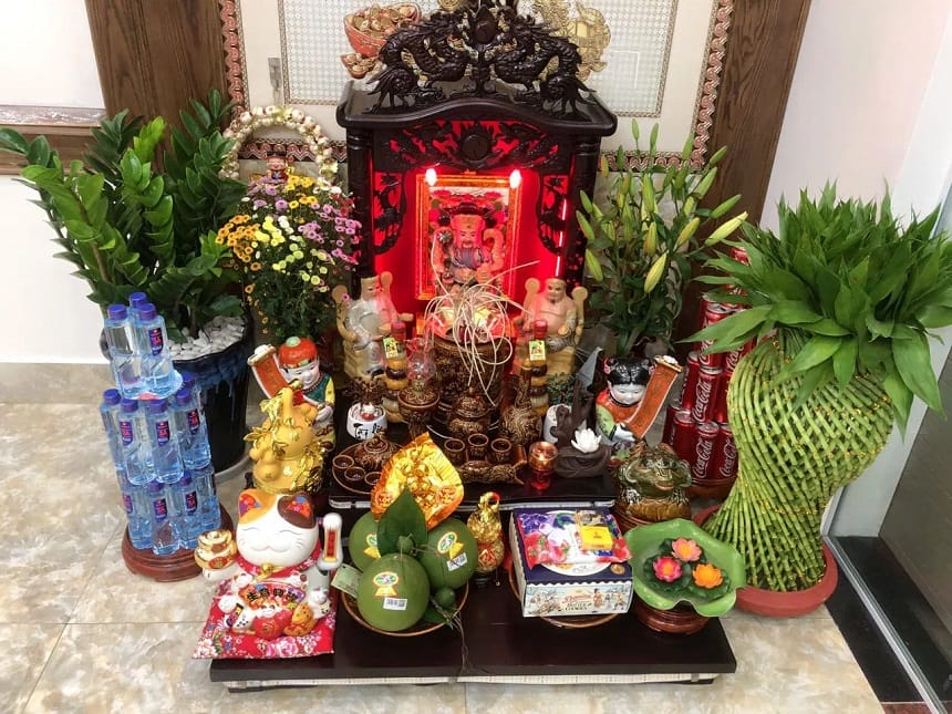 Mâm cúng lễ Thần Tài vào rằm tháng 7