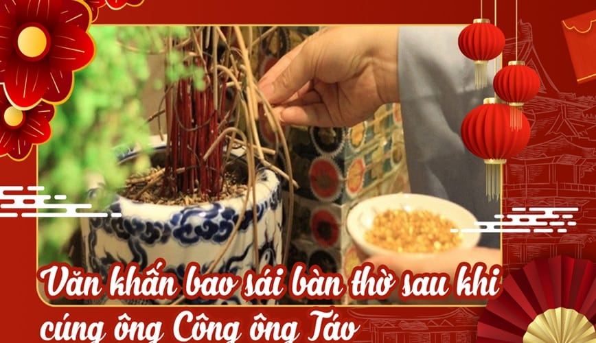 Bao sái bàn thờ trước hay sau khi cúng ông Công ông Táo