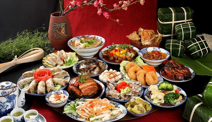 Mâm cúng tất niên trong nhà