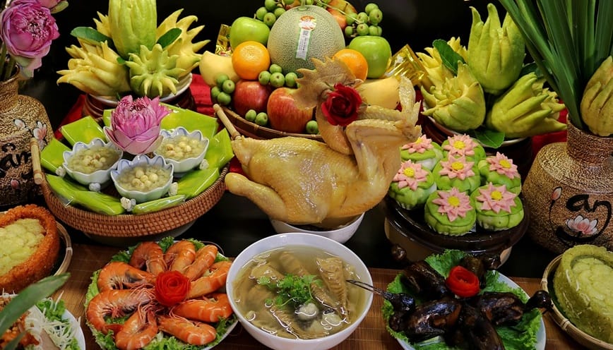 Mâm lễ cúng rằm tháng 7 trong nhà