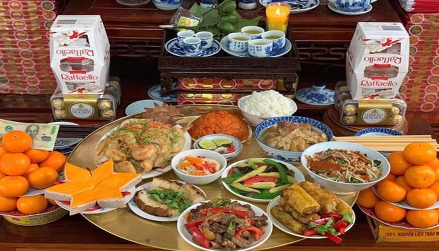 Mâm lễ cúng rằm tháng giêng