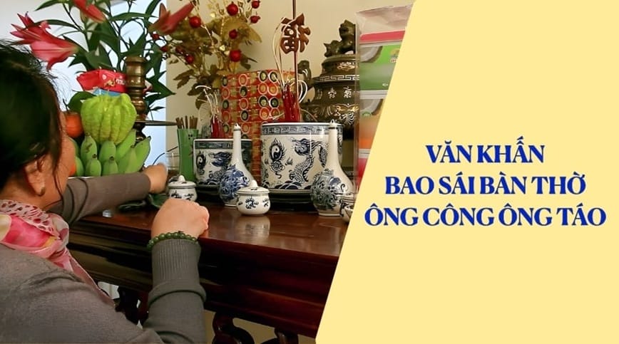 Văn khấn bao sái bàn thờ ông Công ông Táo hay nhất