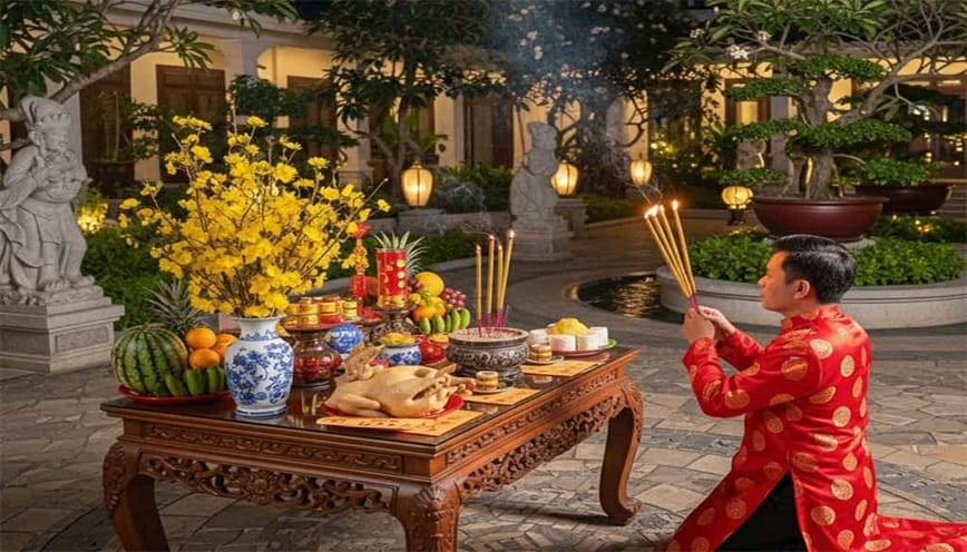 Ý nghĩa lễ cúng tất niên ngoài trời