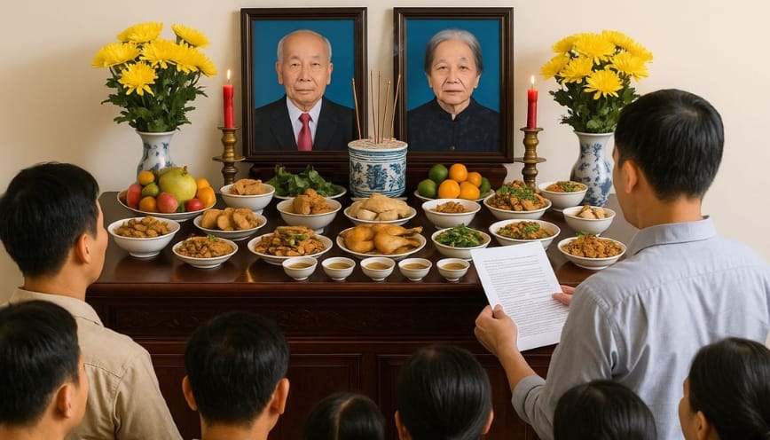Lưu ý về trang phục, lời văn khấn giỗ