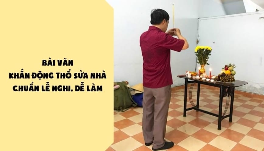 Hình ảnh gia đình đang tổ chức lễ cúng
