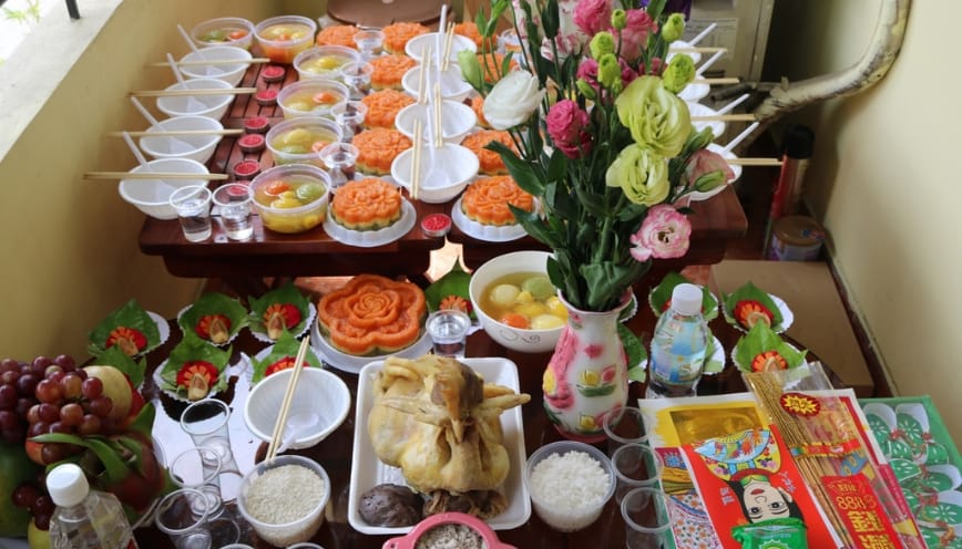 Mâm cúng đầy tháng bé trai