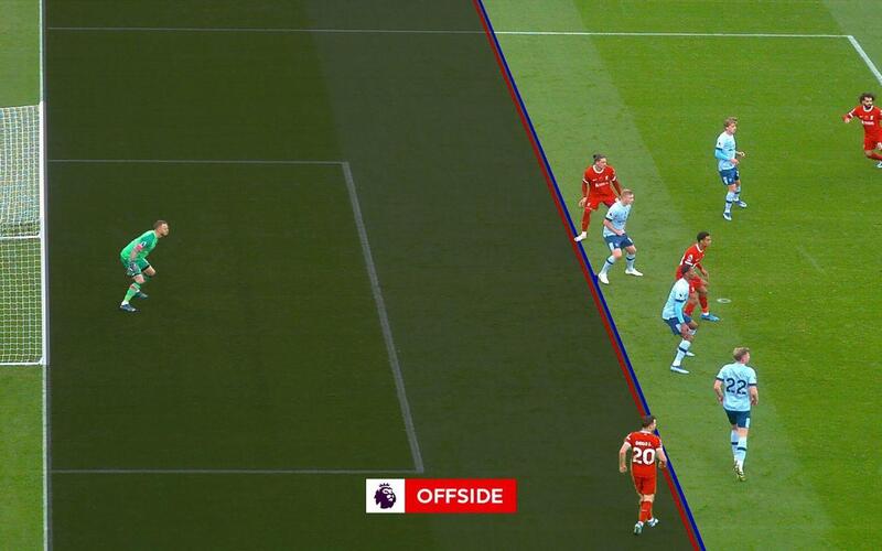 VAR hỗ trợ xác định vị trí việt vị thông qua hình ảnh và các đường kẻ kỹ thuật