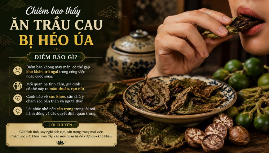 Chiêm bao thấy ăn trầu cau bị héo úa