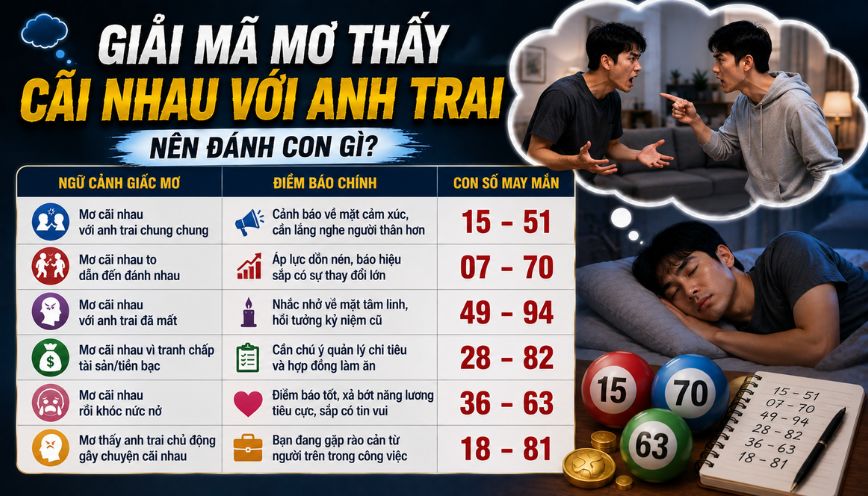 Giải mã mơ cãi nhau với anh trai nên đánh con gì?