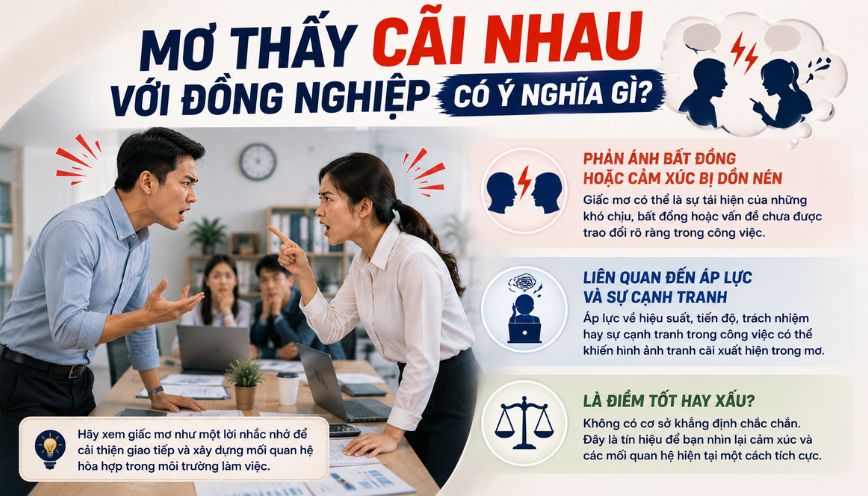 Mơ cãi nhau với đồng nghiệp có ý nghĩa gì?
