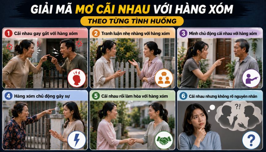 Giải mã mơ cãi nhau với hàng xóm theo từng tình huống