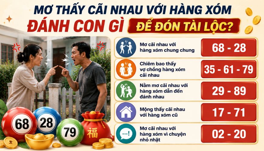 Mơ cãi nhau với hàng xóm đánh con gì để đón tài lộc?