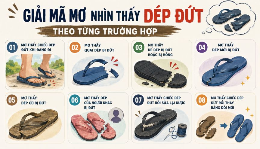 Giải mã mơ nhìn thấy dép đứt theo từng trường hợp