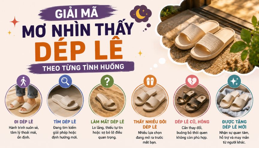 Giải mã mơ nhìn thấy dép lê theo từng tình huống