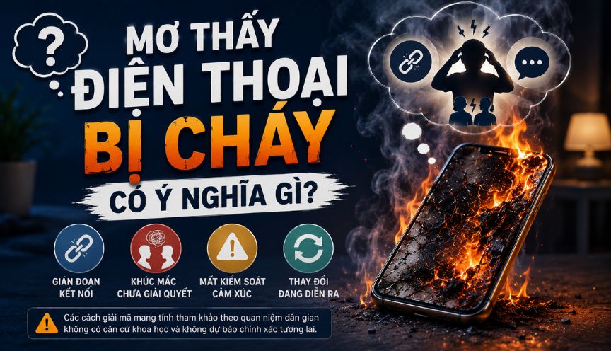 Mơ điện thoại bị cháy có ý nghĩa gì?
