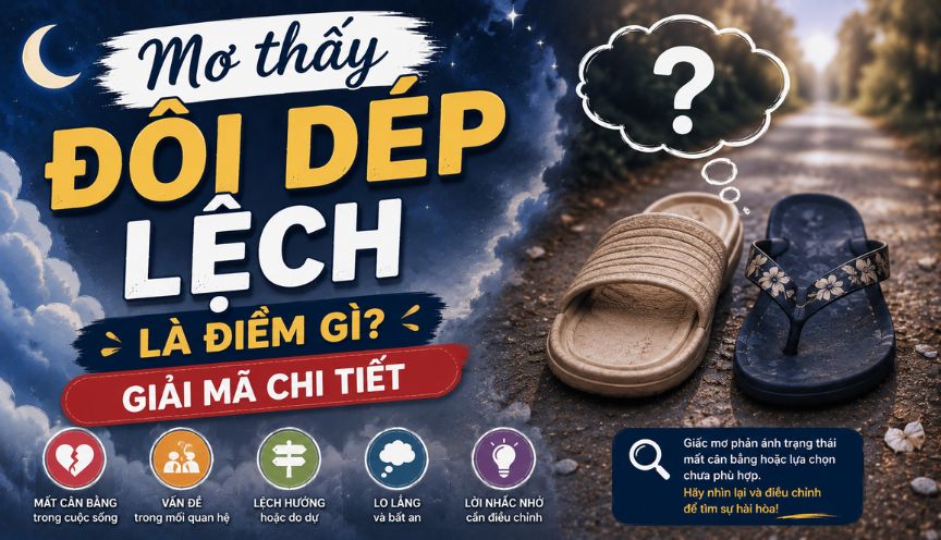 Mơ thấy đôi dép lệch là điềm gì? Giải mã chi tiết