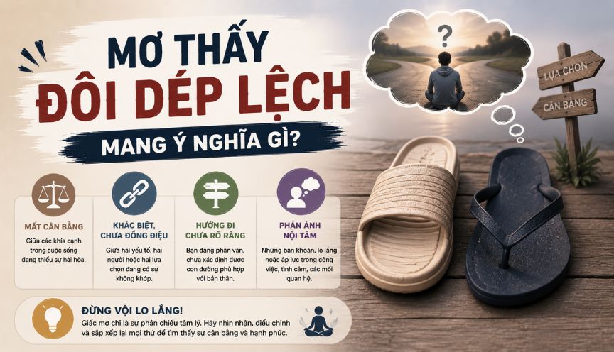 Mơ đôi dép lệch mang ý nghĩa gì?