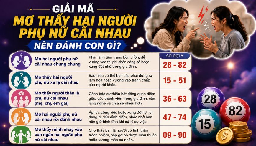 Giải mã mơ hai người phụ nữ cãi nhau nên đánh con gì?