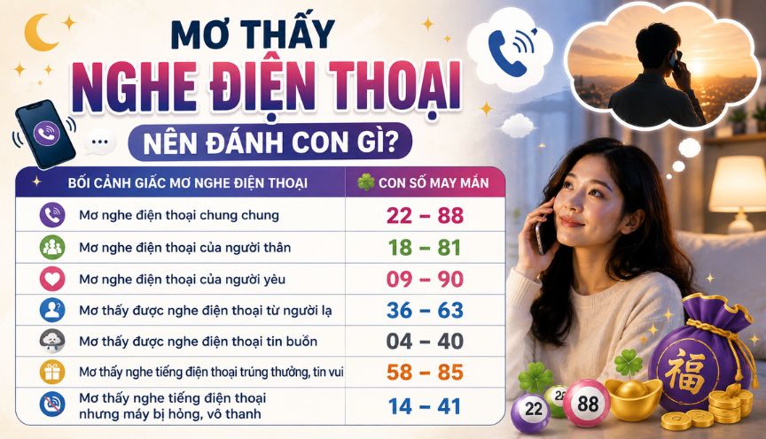 Chiêm bao nghe điện thoại nên đánh con gì?